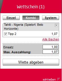 Wettschein Wettschein